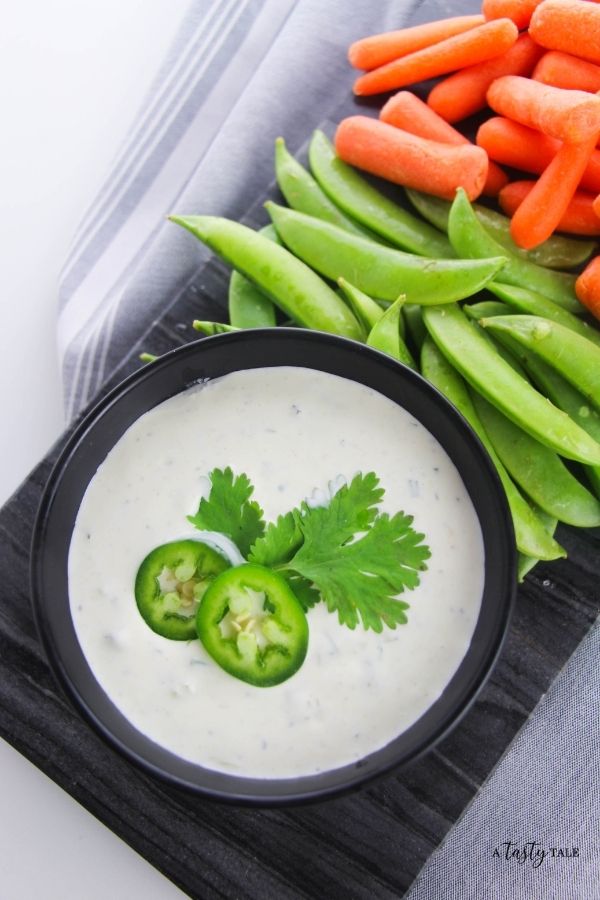 Jalapeno Ranch Dip with vegetables